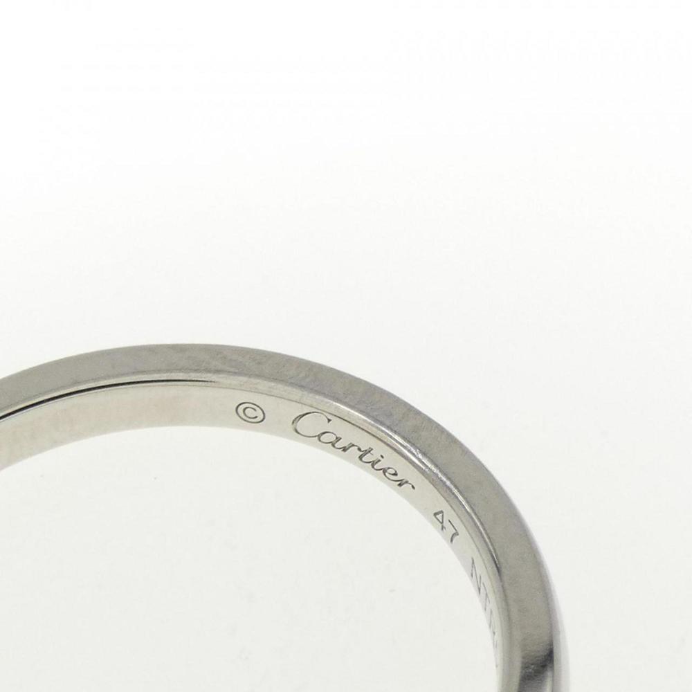 CARTIER 3 Diamond Platinum Ballerine Wedding Band #47 (US Size: 4) - Picture 5 of 6